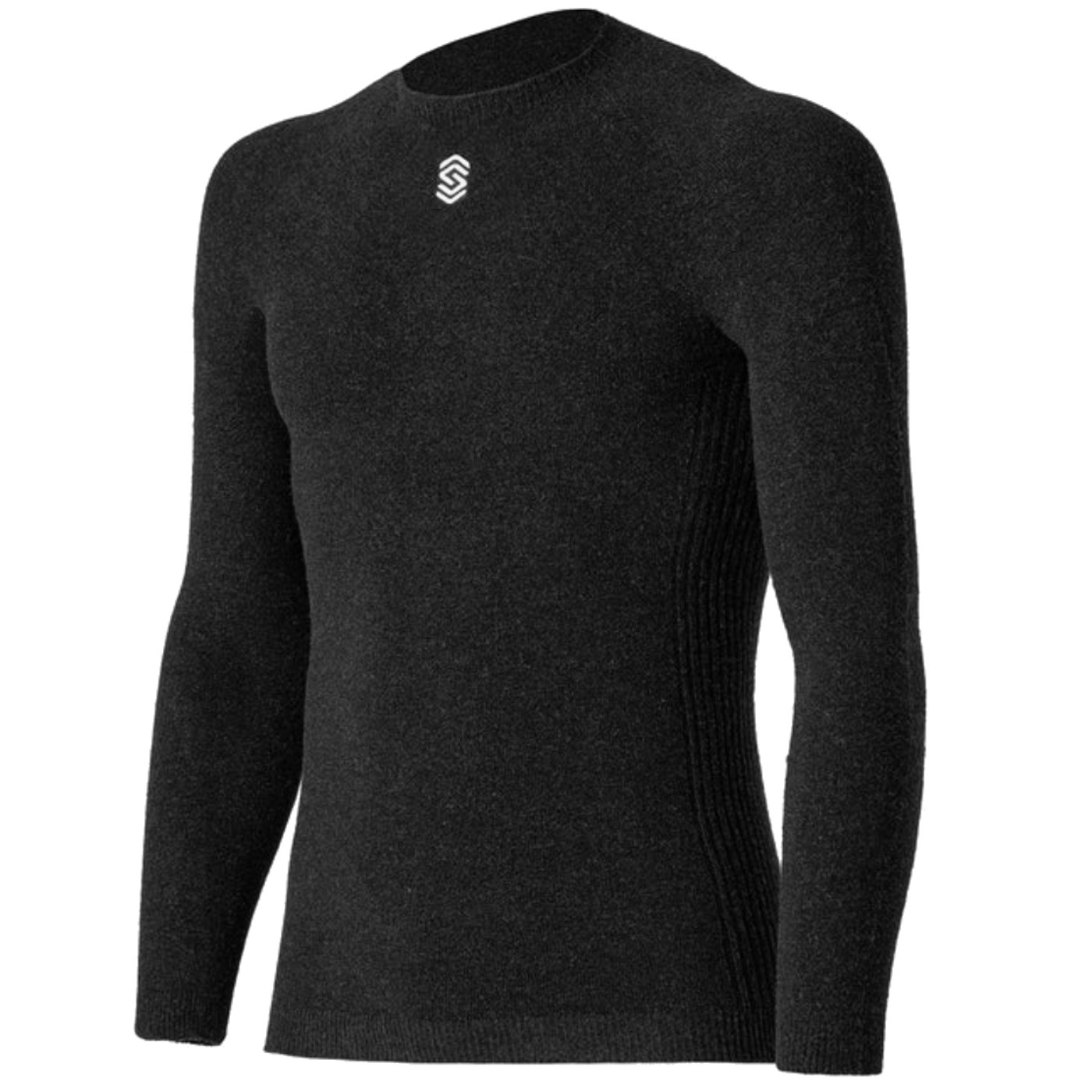 Maglia Intima Manica Lunga Silverskin Giro Collo Warm Anthracite