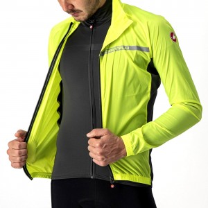 Giacca Antivento Castelli Squadra Stretch Jacket Electric Lime/dark Grey