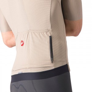 Maglia Manica Corta Castelli Espresso Jersey Clay/black