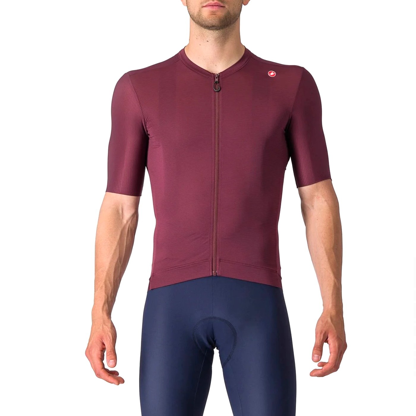 Maglia Manica Corta Castelli Espresso Jersey Deep Bordeaux/silver Moon