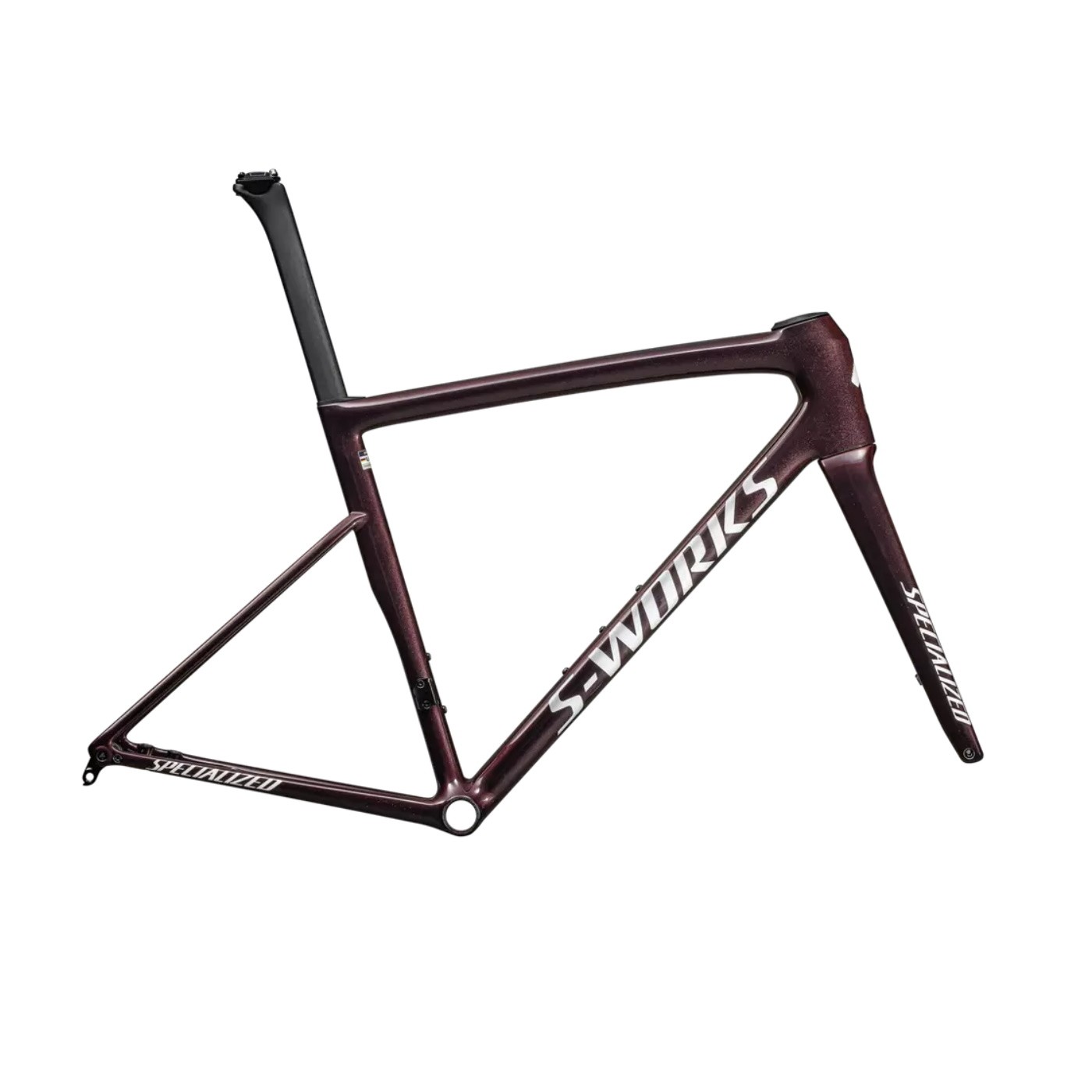 Telaio Specialized S-works Tarmac Sl8 Gloss Solidity / Red To Black Pearl / Metallic White Silver